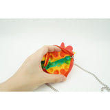 Jucarie antistres din silicon Flippy, Pop it Now and Flip It ,Mini Geanta, Vacuta, 6 cm, Curcubeu - vivimall.ro