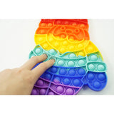 Jucarie antistres din silicon, Vivimall, Pop It Now and Flip It, Mos Craciun, Curcubeu - vivimall.ro