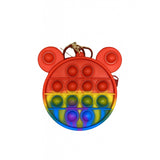 Jucarie Antistres din silicon Flippy, Pop It Now And Flip It, Portofel, 6 cm, Multicolor - vivimall.ro