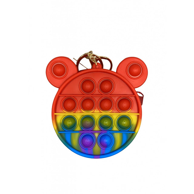 Jucarie Antistres din silicon Flippy, Pop It Now And Flip It, Portofel, 6 cm, Multicolor - vivimall.ro