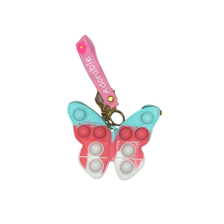 Jucarie antistres din silicon, Flippy, Pop It Now and Flip It, Portofel fluturas, Bleu/Alb - vivimall.ro