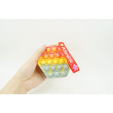 Jucarie antistres din silicon, Flippy, Pop It Now and Flip It, Portofel hexagon, Rosu/Roz - vivimall.ro