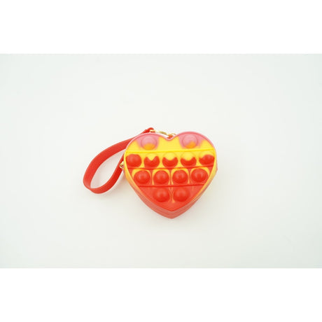 Jucarie antistres din silicon, Flippy, Pop It Now and Flip It, Portofel inima, Rosu/Galben - vivimall.ro