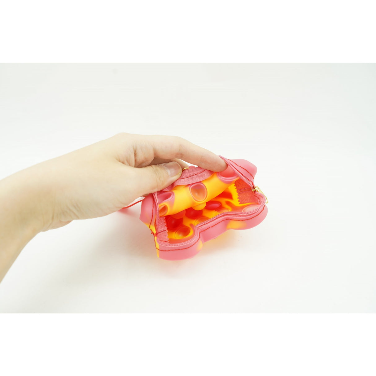 Jucarie Antistres Din Silicon, Pop It Now And Flip It, Portofel Ursulet, Alb/