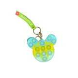 Jucarie antistres din silicon, Flippy, Pop It Now and Flip It, Portofel ursulet, Bleu/Galben - vivimall.ro