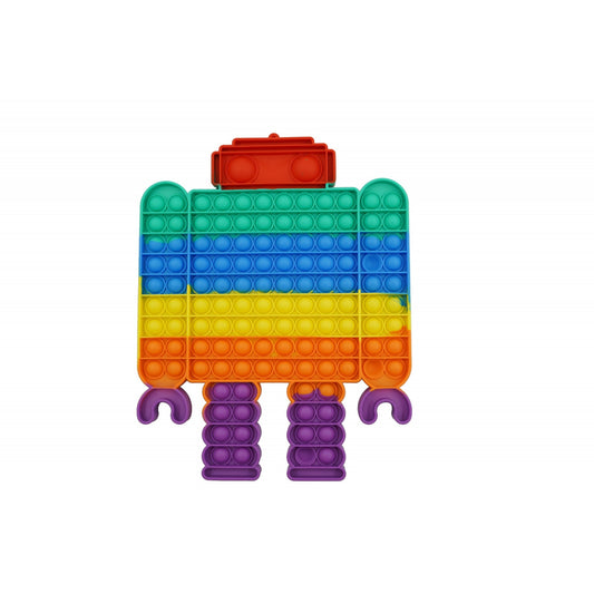 Jucarie antistres din silicon Vivimall, Pop it Now and Flip It ,Robot ,Multicolor ,Model 3 - vivimall.ro