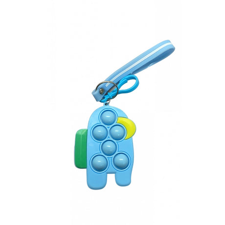 Jucarie antistres din silicon, Vivimall, Pop It Now and Flip It, Simple Dimple, Breloc, Among Us, Bleu - vivimall.ro