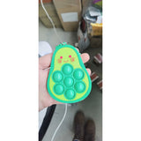 Jucarie antistres din silicon, Vivimall, Pop It Now and Flip It, Simple Dimple, Breloc, Avocado, Verde, Resigilat - vivimall.ro