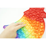 Jucarie antistres din silicon, Vivimall, Pop It Now and Flip It, Stea cazatoare, Multicolor - vivimall.ro