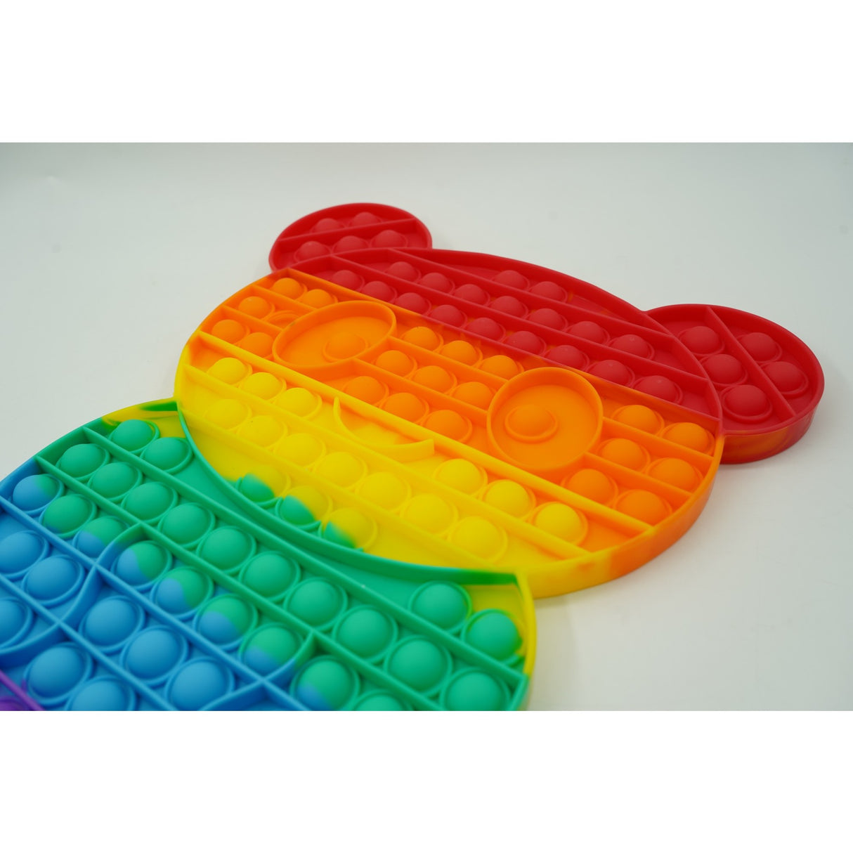 Jucarie antistres din silicon Vivimall, Pop it Now and Flip It , Ursulet mare, Multicolor - vivimall.ro