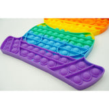 Jucarie antistres din silicon Vivimall, Pop it Now and Flip It , Ursulet mare, Multicolor - vivimall.ro