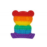Jucarie antistres din silicon Vivimall, Pop it Now and Flip It , Ursulet mare, Multicolor - vivimall.ro