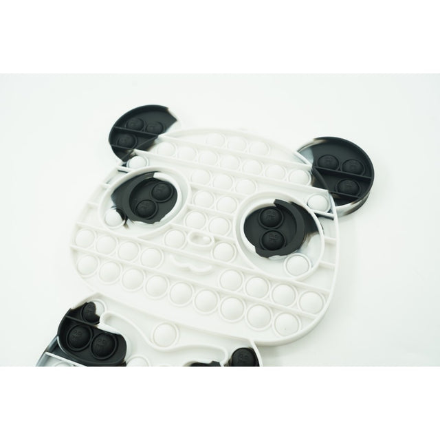 Jucarie antistres din silicon Flippy, Pop it Now and Flip It , Ursulet Panda, Alb/Negru - vivimall.ro