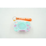 Jucarie antistres din silicon, Vivimall®, Pop It Now tip breloc, Crab, Multicolor, V1 - vivimall.ro