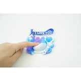 Jucarie antistres din silicon, Vivimall®, Pop It Now tip breloc, Crab, Multicolor, V2 - vivimall.ro