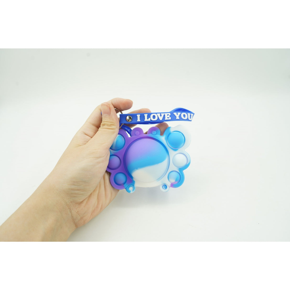 Jucarie antistres din silicon, Vivimall®, Pop It Now tip breloc, Crab, Multicolor, V2 - vivimall.ro