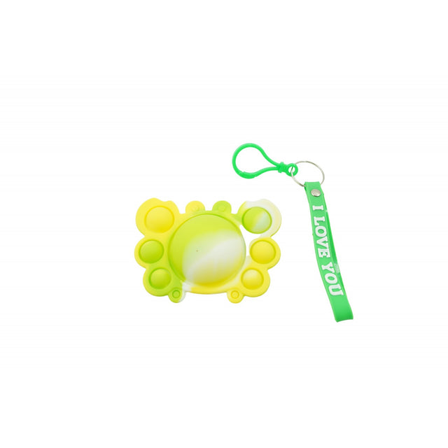 Jucarie antistres din silicon, Vivimall®, Pop It Now tip breloc, Crab, Multicolor, V3 - vivimall.ro