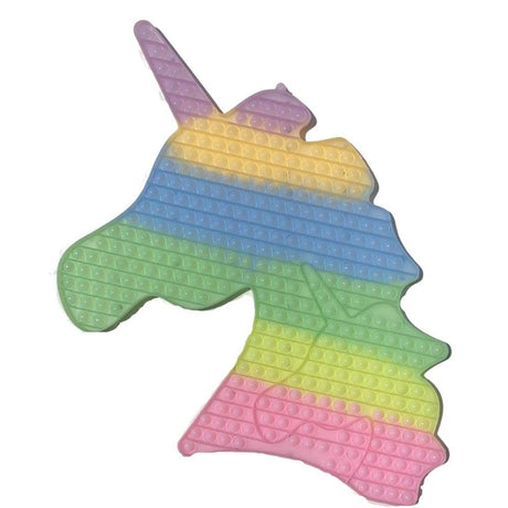 Jucarie Antistres Din Silicon, Pop It And Flip It, Unicorn, Fosforescent, Multicolor - vivimall.ro