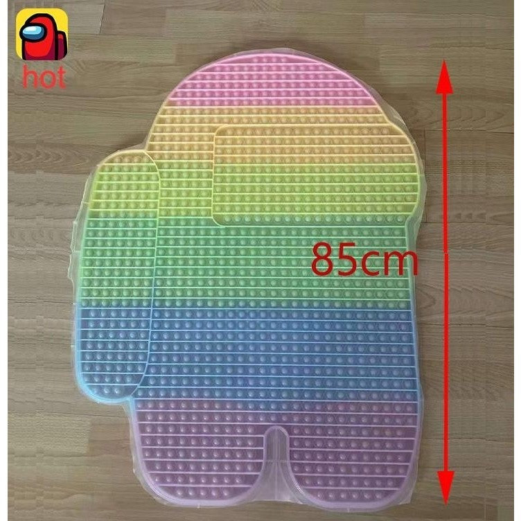 Jucarie antistres din silicon Pop it now, Among Us, multicolor, urias, fosforescent - vivimall.ro