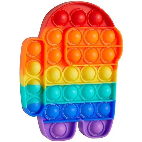 Jucarie antistres din silicon, Pop It Now and Flip It, Among Us, Multicolor, Model 4 - vivimall.ro