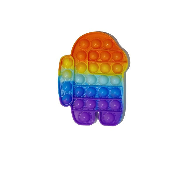 Jucarie antistres din silicon, Pop It Now and Flip It, Among Us, Multicolor, Model 5 - vivimall.ro