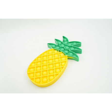 Jucarie antistres din silicon, Pop It Now and Flip It, Ananas, Galben/Verde - vivimall.ro