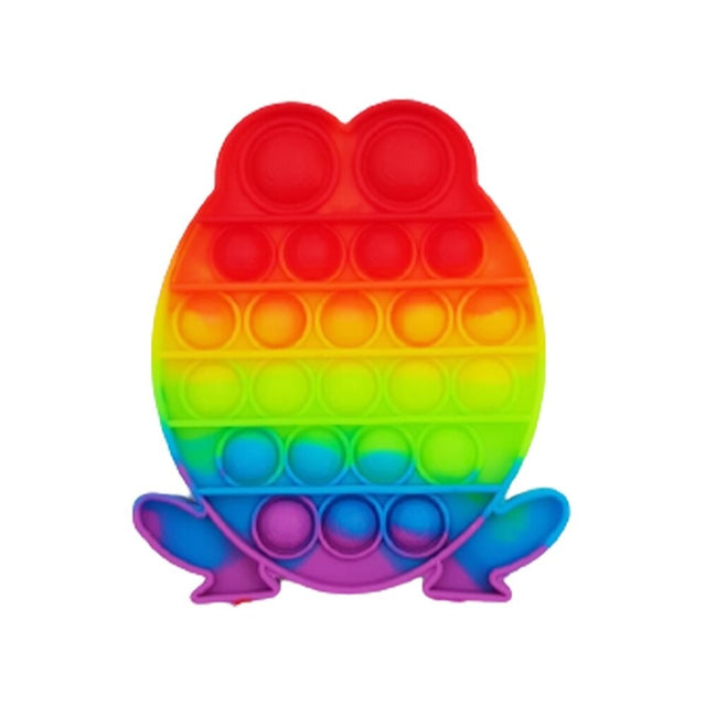 Jucarie antistres din silicon, Pop It Now and Flip It, Broscuta, Multicolor - vivimall.ro