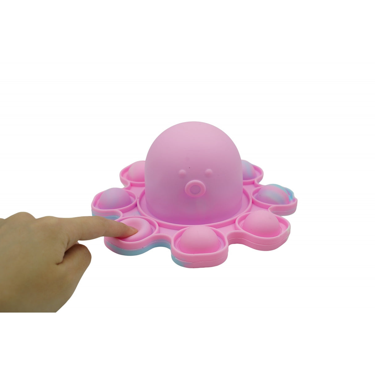 Jucarie antistres din silicon, Pop It Now and Flip It, Caracatita reversibila, 20x10 cm, Model 3, Multicolor - vivimall.ro