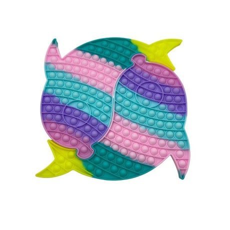 Jucarie Antistres Din Silicon, Pop It Now And Flip It, Delfin Dublu Xxl 30 Cm