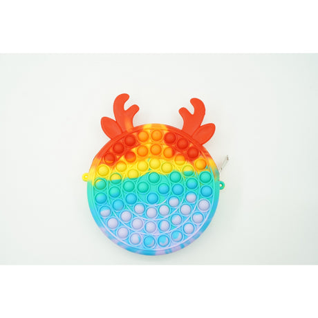 Jucarie antistres din silicon, Pop it Now and Flip It, Flippy, Geanta, Model 2, Multicolor - vivimall.ro