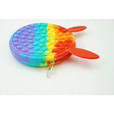 Jucarie antistres din silicon, Pop it Now and Flip It, Flippy, Geanta, Model 3, Multicolor - vivimall.ro