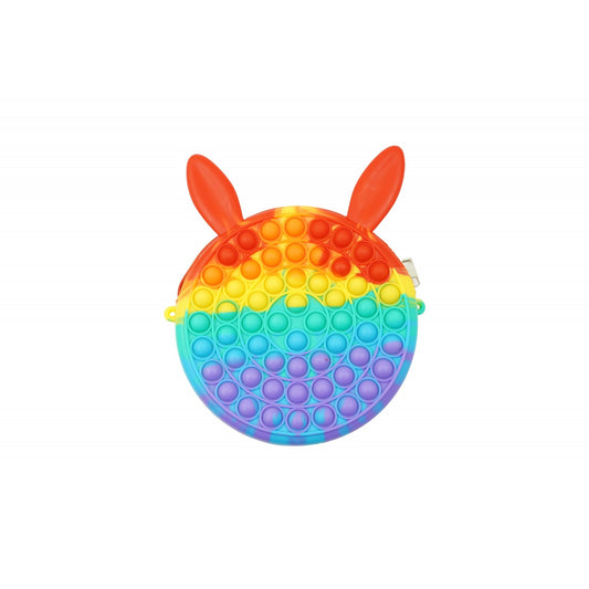 Jucarie antistres din silicon, Pop it Now and Flip It, Vivimall, Geanta, Model 3, Multicolor - vivimall.ro