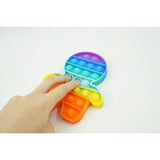 Jucarie antistres din silicon, Pop It Now and Flip It, Om, Multicolor - vivimall.ro