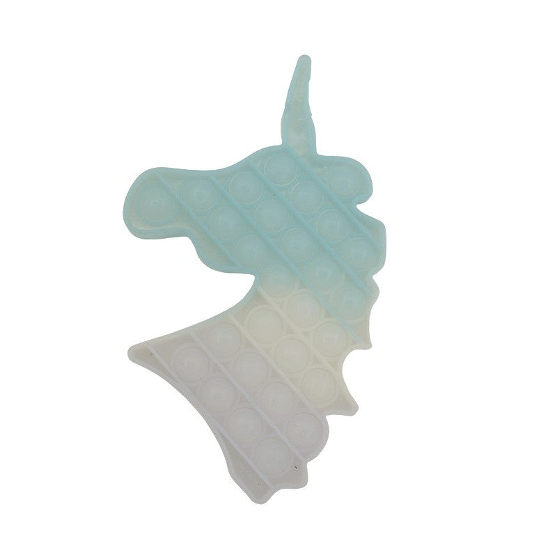 Jucarie antistres din silicon, Pop it Now and Flip It, Unicorn, Transparent - vivimall.ro