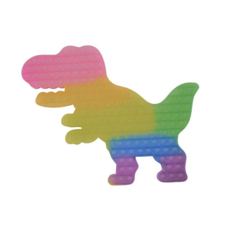 Jucarie antistres din silicon Pop it now, Dinozaur, multicolor, urias, Fosforescent - vivimall.ro