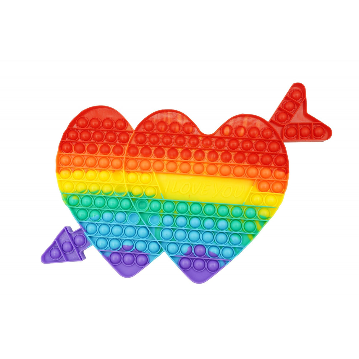 Jucarie antistres din silicon Pop it now, Inima dubla, Multicolor - vivimall.ro