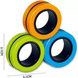 Jucarie antistres Vivimall, inele magnetice, 3 piese, Multicolor - vivimall.ro