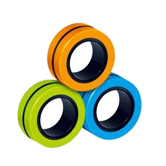Jucarie antistres Vivimall, inele magnetice, 3 piese, Multicolor - vivimall.ro