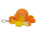 Jucarie Antistres, Vivimall, Tip Pop It, Caracatita Reversibila, din Silicon, 20 x 10 cm, Portocaliu - vivimall.ro