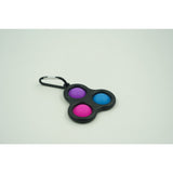 Jucarie antistres, Pop it, tip breloc, triunghi, 8 cm, multicolor, Negru - vivimall.ro