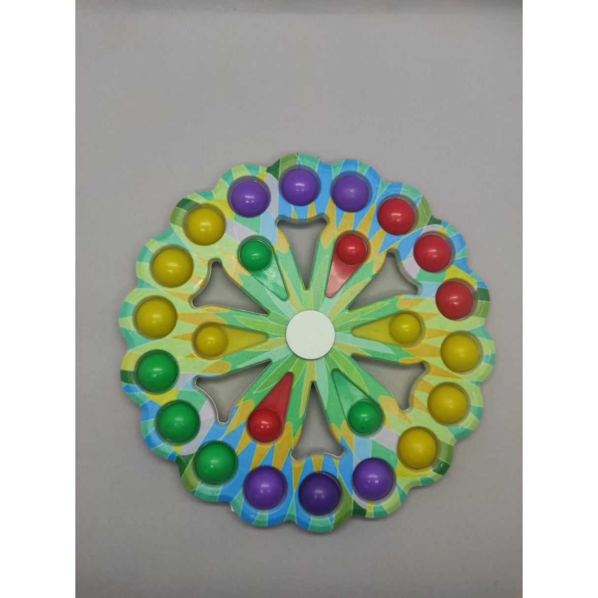 Jucarie Antistres, Vivimall, Model Simple Dimple, Fidget Toy Spinner, cu 24 Buline, Multicolor - vivimall.ro