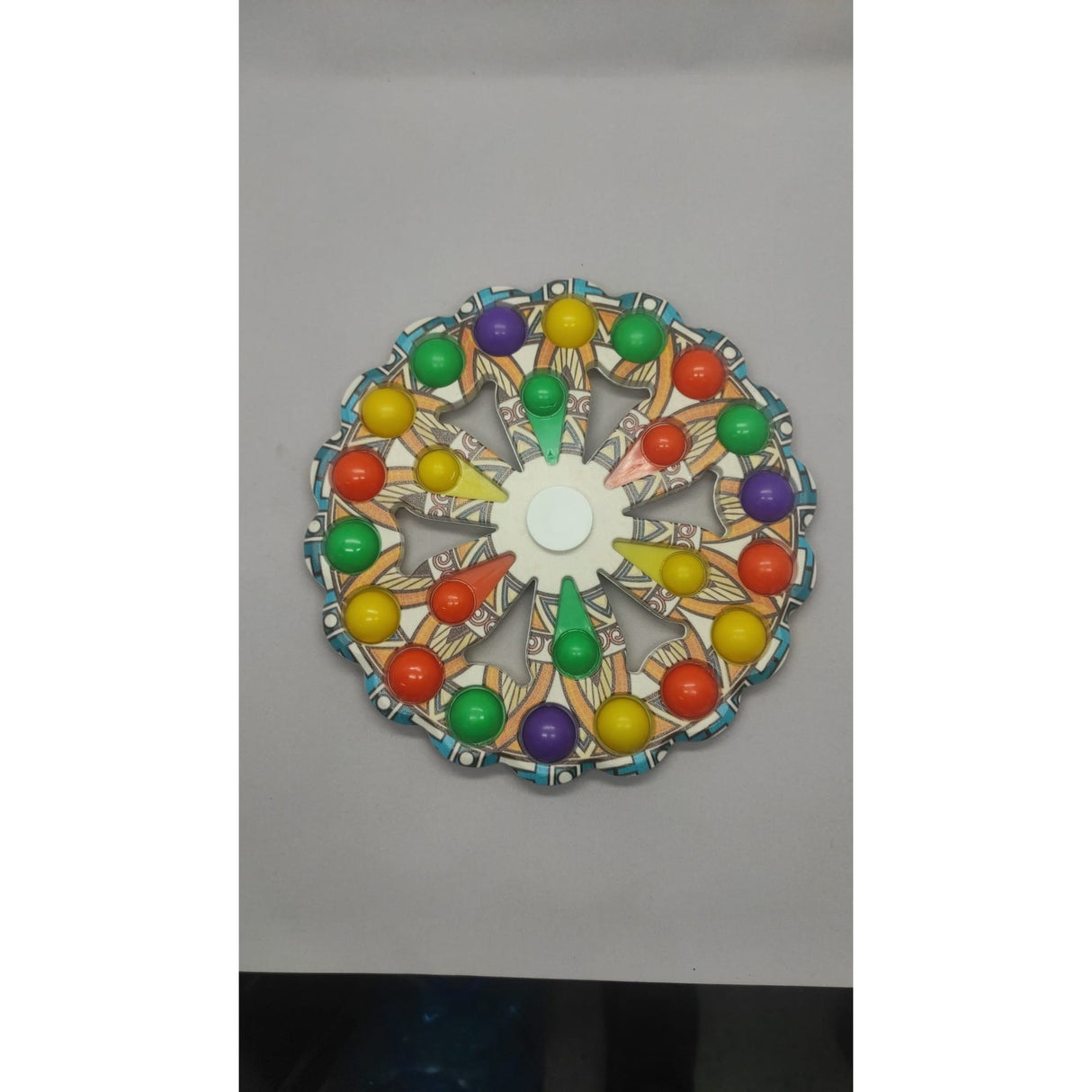 Jucarie antistres simple dimple fidget toy spinner cu 24 buline, Multicolor, model 4 - vivimall.ro