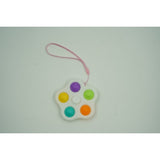 Jucarie antistres simple dimple fidget toy spinner cu 5 buline, Alb - vivimall.ro