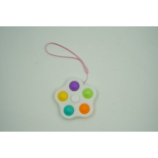 Jucarie antistres simple dimple fidget toy spinner cu 5 buline, Alb - vivimall.ro