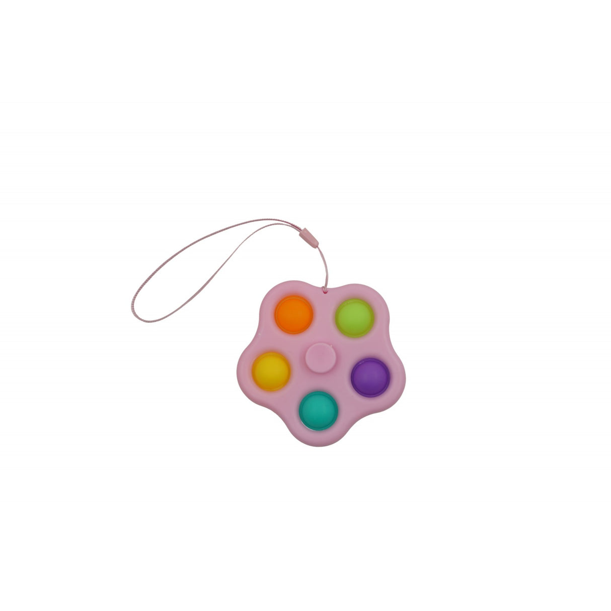 Egyszerű Gödröcskés Fidget Játék Pörgető 5 Pöttyös, /Rózsaszín