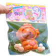 Jucarie Antistres Squishy, Vivimall, cu Revenire Lenta, Model Capybara cu Inima, 7.5cmx6.5 cm, din TPR, Ambalaj Transparent, Maro - vivimall.ro