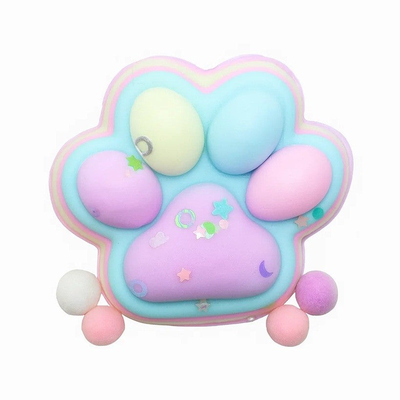 Jucarie Antistres Squishy, Flippy, cu Revenire Lenta, Labuta de Pisica Pufoasa, 7.5 cm, Ambalaj Transparent, Model 27053, Multicolor - vivimall.ro