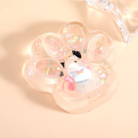 Jucărie squishy Flippy lăbuță pisică 7,5 cm în ambalaj transparent PVC, vedere de ansamblu