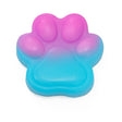 Jucărie antistres Squishy lăbuță de pisică pufoasă, model 270512, culori albastru și roz, 7.5 cm, vedere frontală