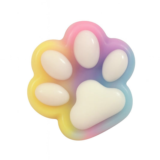 Jucarie Antistres Squishy, Vivimall, Labuta de Pisica Squeeze Toys, cu Revenire Lenta, 7.5 cm, Model 270530, Multicolor - vivimall.ro